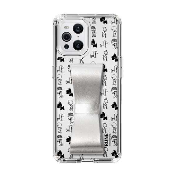 Slim Protection Case - STAND & RING RIBBON Silver［ Rune Naito - RUNE Animal Dog ］