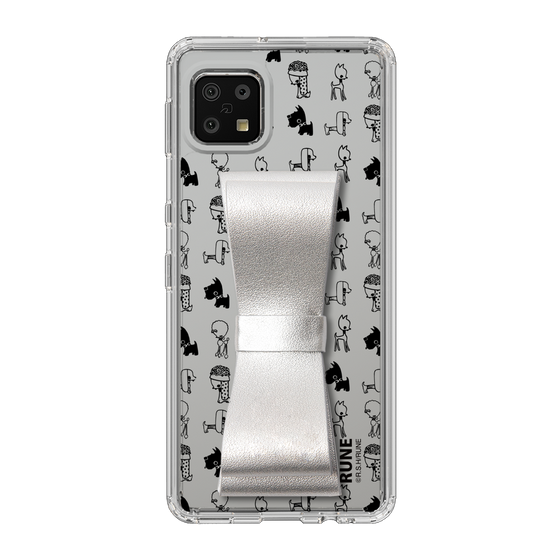 Slim Protection Case - STAND & RING RIBBON Silver［ Rune Naito - RUNE Animal Dog ］