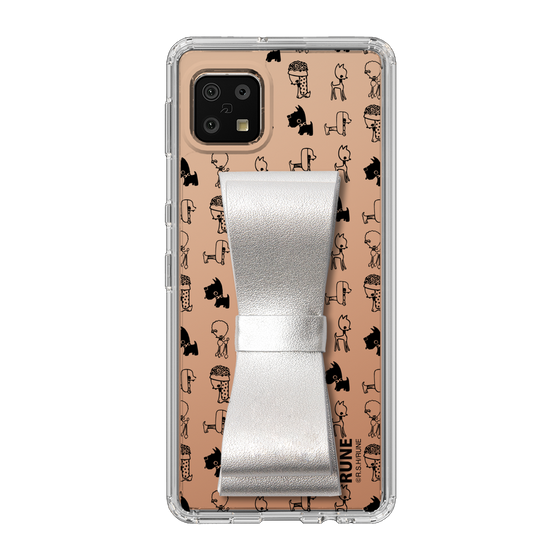 Slim Protection Case - STAND & RING RIBBON Silver［ Rune Naito - RUNE Animal Dog ］
