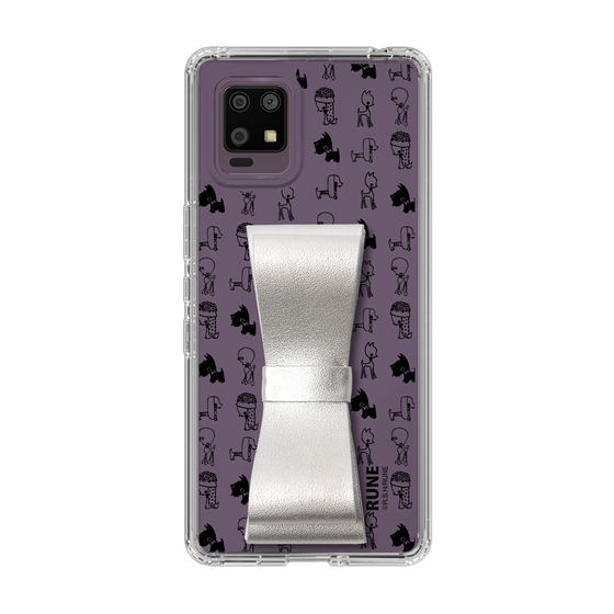 Slim Protection Case - STAND & RING RIBBON Silver［ Rune Naito - RUNE Animal Dog ］
