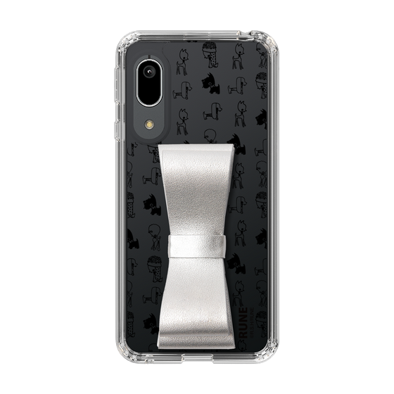 Slim Protection Case - STAND & RING RIBBON Silver［ Rune Naito - RUNE Animal Dog ］