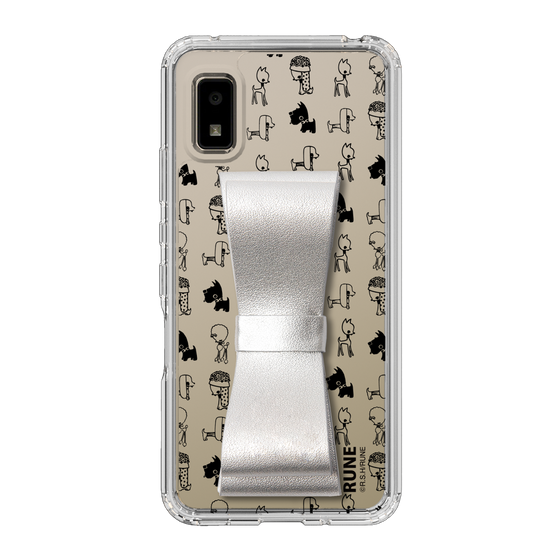Slim Protection Case - STAND & RING RIBBON Silver［ Rune Naito - RUNE Animal Dog ］