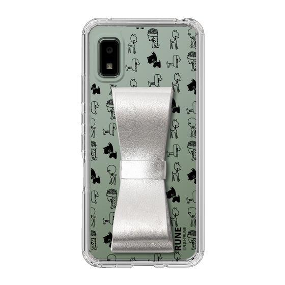 Slim Protection Case - STAND & RING RIBBON Silver［ Rune Naito - RUNE Animal Dog ］
