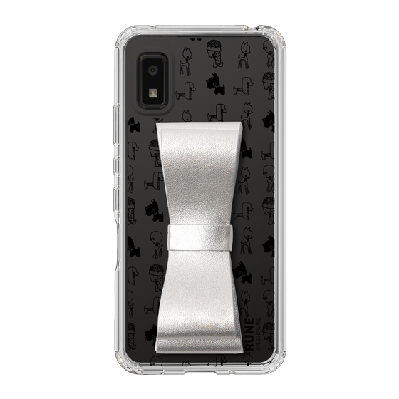 Slim Protection Case - STAND & RING RIBBON Silver［ Rune Naito - RUNE Animal Dog ］