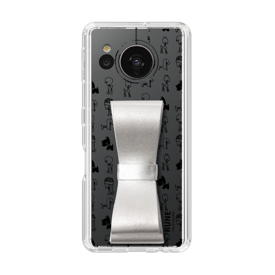 Slim Protection Case - STAND & RING RIBBON Silver［ Rune Naito - RUNE Animal Dog ］