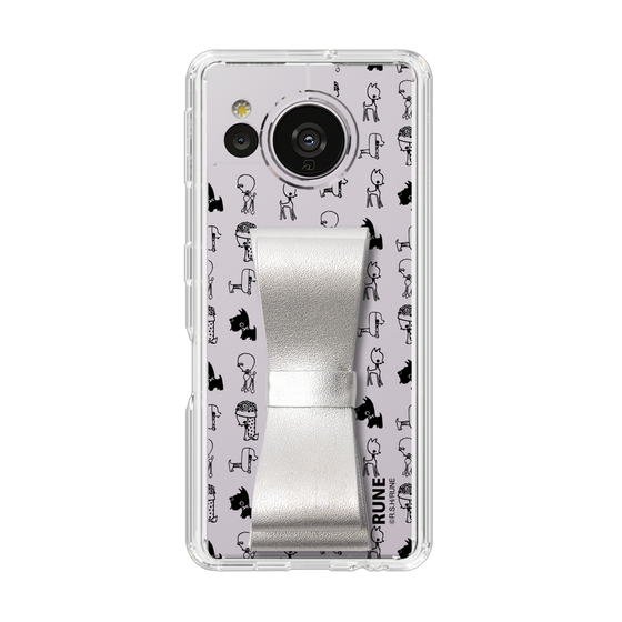 Slim Protection Case - STAND & RING RIBBON Silver［ Rune Naito - RUNE Animal Dog ］
