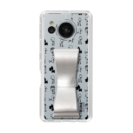 Slim Protection Case - STAND & RING RIBBON Silver［ Rune Naito - RUNE Animal Dog ］