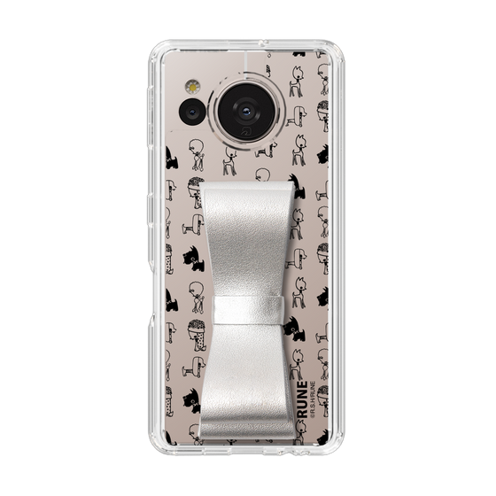 Slim Protection Case - STAND & RING RIBBON Silver［ Rune Naito - RUNE Animal Dog ］