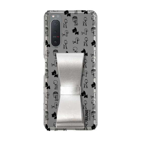 Slim Protection Case - STAND & RING RIBBON Silver［ Rune Naito - RUNE Animal Dog ］