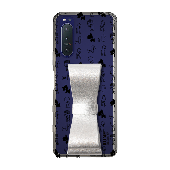 Slim Protection Case - STAND & RING RIBBON Silver［ Rune Naito - RUNE Animal Dog ］