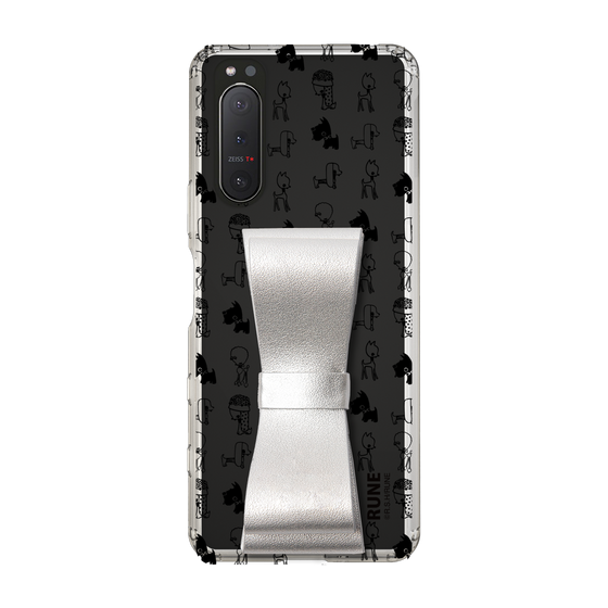 Slim Protection Case - STAND & RING RIBBON Silver［ Rune Naito - RUNE Animal Dog ］