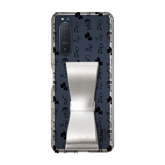 Slim Protection Case - STAND & RING RIBBON Silver［ Rune Naito - RUNE Animal Dog ］
