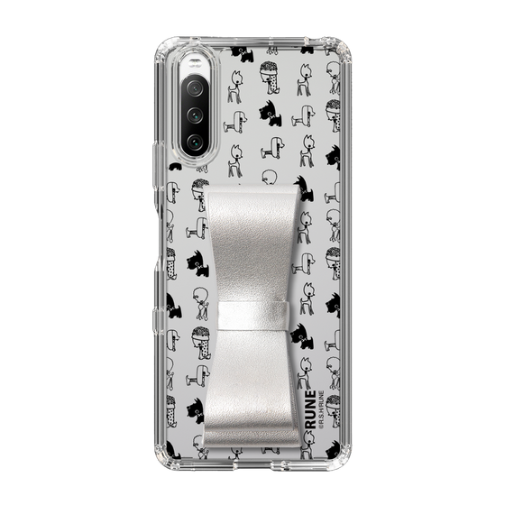 Slim Protection Case - STAND & RING RIBBON Silver［ Rune Naito - RUNE Animal Dog ］