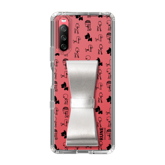 Slim Protection Case - STAND & RING RIBBON Silver［ Rune Naito - RUNE Animal Dog ］