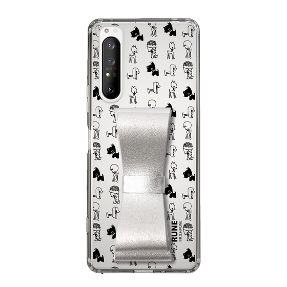 Slim Protection Case - STAND & RING RIBBON Silver［ Rune Naito - RUNE Animal Dog ］
