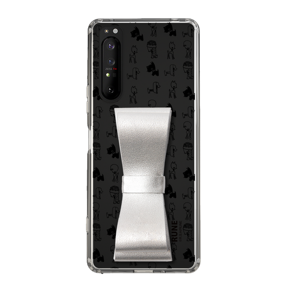 Slim Protection Case - STAND & RING RIBBON Silver［ Rune Naito - RUNE Animal Dog ］