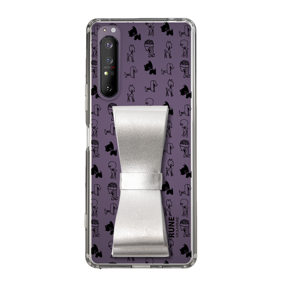 Slim Protection Case - STAND & RING RIBBON Silver［ Rune Naito - RUNE Animal Dog ］