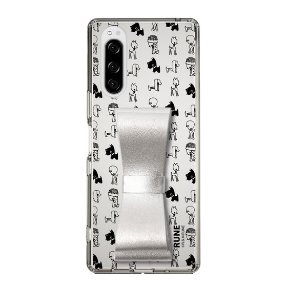 Slim Protection Case - STAND & RING RIBBON Silver［ Rune Naito - RUNE Animal Dog ］