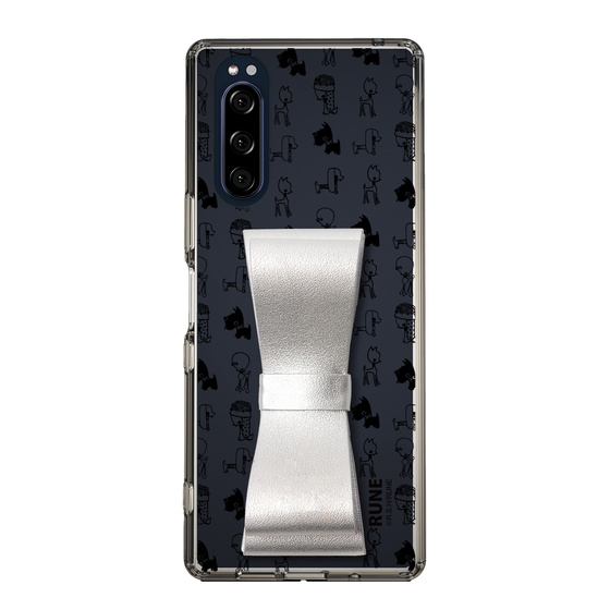 Slim Protection Case - STAND & RING RIBBON Silver［ Rune Naito - RUNE Animal Dog ］