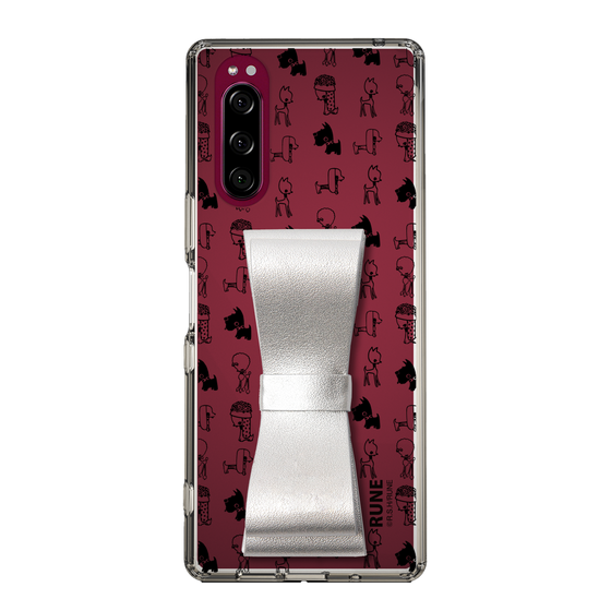 Slim Protection Case - STAND & RING RIBBON Silver［ Rune Naito - RUNE Animal Dog ］