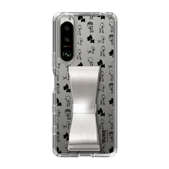 Slim Protection Case - STAND & RING RIBBON Silver［ Rune Naito - RUNE Animal Dog ］