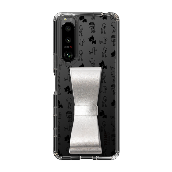 Slim Protection Case - STAND & RING RIBBON Silver［ Rune Naito - RUNE Animal Dog ］