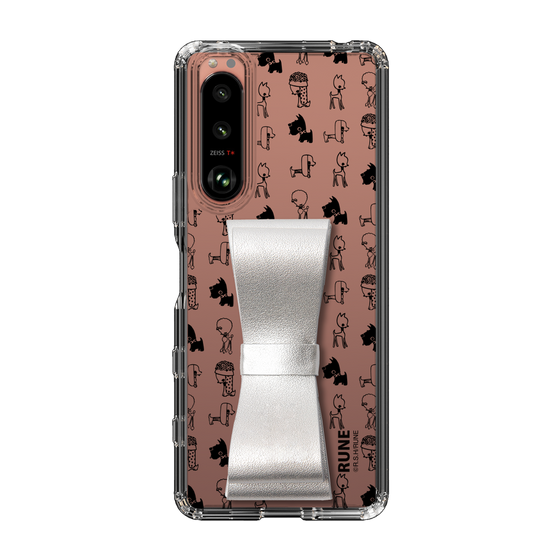 Slim Protection Case - STAND & RING RIBBON Silver［ Rune Naito - RUNE Animal Dog ］