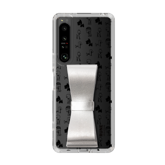 Slim Protection Case - STAND & RING RIBBON Silver［ Rune Naito - RUNE Animal Dog ］