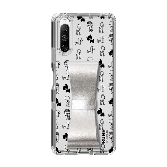 Slim Protection Case - STAND & RING RIBBON Silver［ Rune Naito - RUNE Animal Dog ］