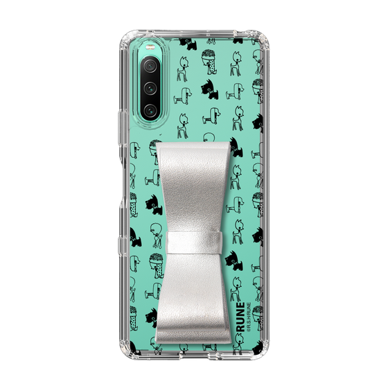 Slim Protection Case - STAND & RING RIBBON Silver［ Rune Naito - RUNE Animal Dog ］