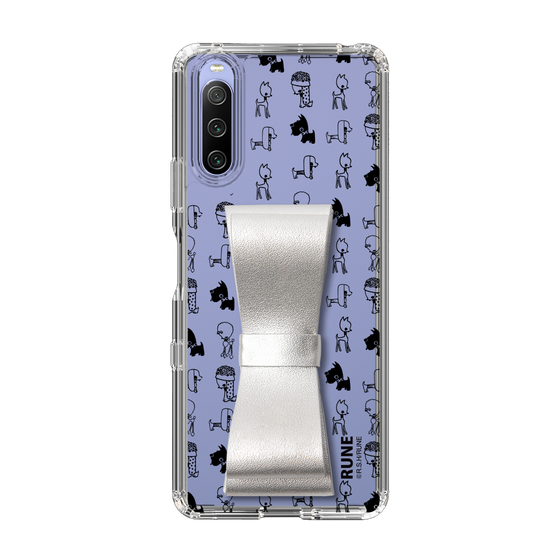 Slim Protection Case - STAND & RING RIBBON Silver［ Rune Naito - RUNE Animal Dog ］