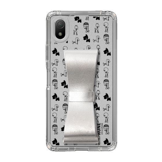 Slim Protection Case - STAND & RING RIBBON Silver［ Rune Naito - RUNE Animal Dog ］