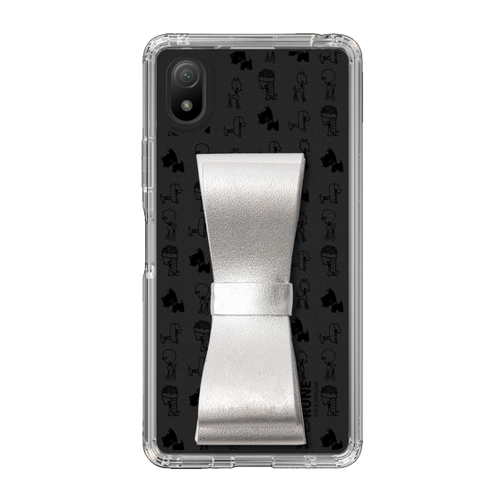 Slim Protection Case - STAND & RING RIBBON Silver［ Rune Naito - RUNE Animal Dog ］