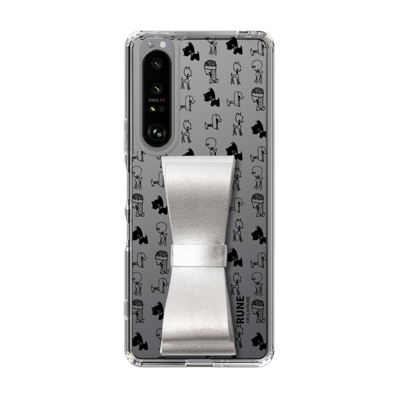 Slim Protection Case - STAND & RING RIBBON Silver［ Rune Naito - RUNE Animal Dog ］