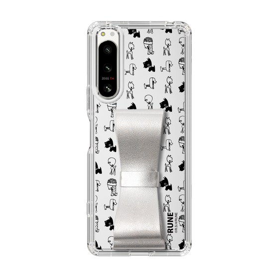 Slim Protection Case - STAND & RING RIBBON Silver［ Rune Naito - RUNE Animal Dog ］