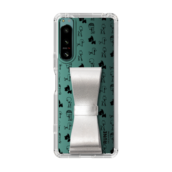Slim Protection Case - STAND & RING RIBBON Silver［ Rune Naito - RUNE Animal Dog ］