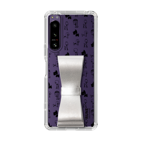 Slim Protection Case - STAND & RING RIBBON Silver［ Rune Naito - RUNE Animal Dog ］