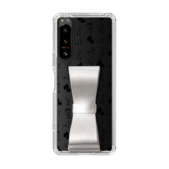 Slim Protection Case - STAND & RING RIBBON Silver［ Rune Naito - RUNE Animal Dog ］
