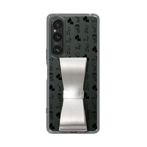 Slim Protection Case - STAND & RING RIBBON Silver［ Rune Naito - RUNE Animal Dog ］