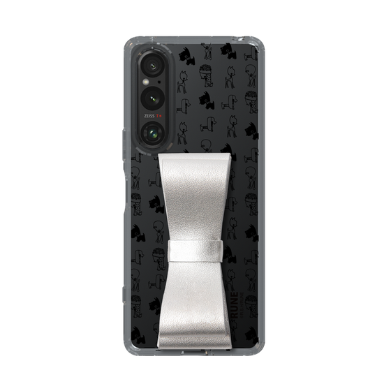 Slim Protection Case - STAND & RING RIBBON Silver［ Rune Naito - RUNE Animal Dog ］
