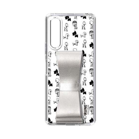 Slim Protection Case - STAND & RING RIBBON Silver［ Rune Naito - RUNE Animal Dog ］
