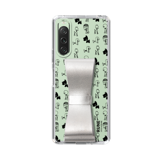 Slim Protection Case - STAND & RING RIBBON Silver［ Rune Naito - RUNE Animal Dog ］