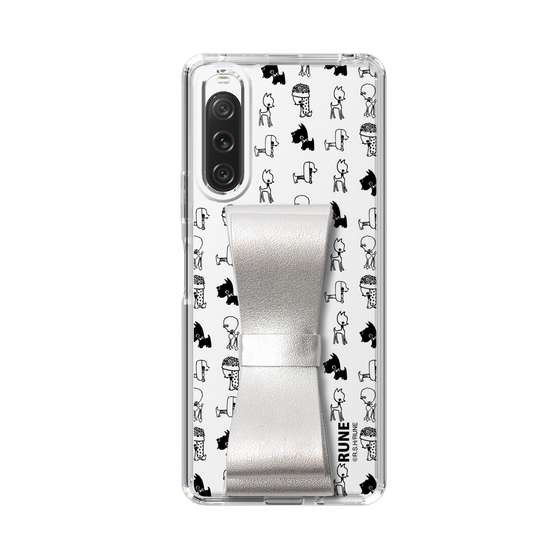 Slim Protection Case - STAND & RING RIBBON Silver［ Rune Naito - RUNE Animal Dog ］