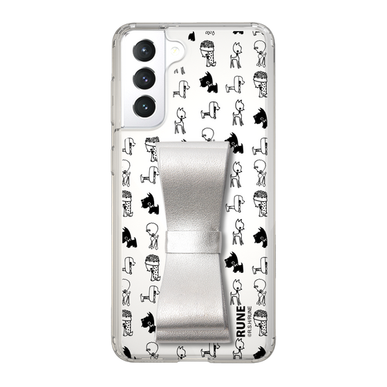Slim Protection Case - STAND & RING RIBBON Silver［ Rune Naito - RUNE Animal Dog ］