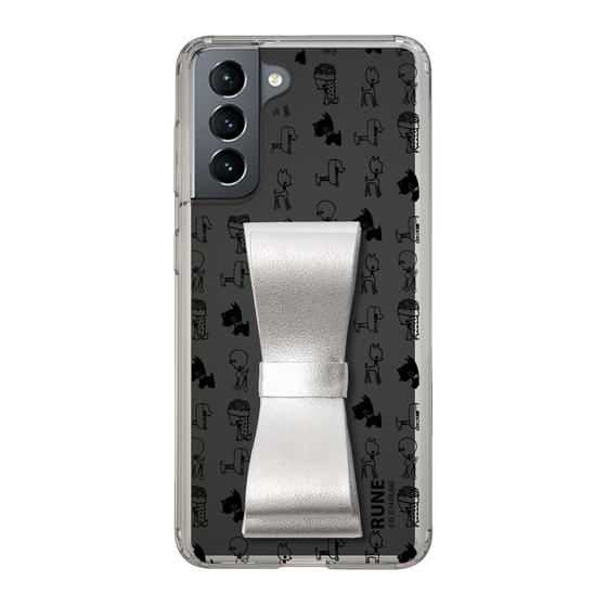 Slim Protection Case - STAND & RING RIBBON Silver［ Rune Naito - RUNE Animal Dog ］