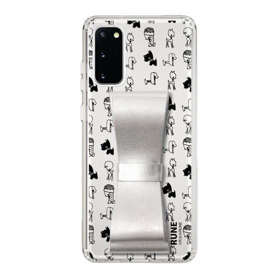 Slim Protection Case - STAND & RING RIBBON Silver［ Rune Naito - RUNE Animal Dog ］
