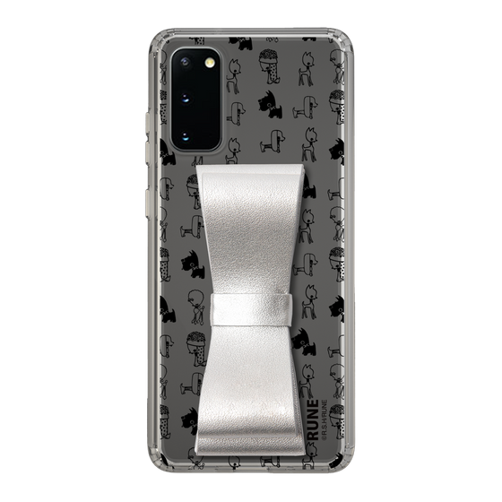 Slim Protection Case - STAND & RING RIBBON Silver［ Rune Naito - RUNE Animal Dog ］