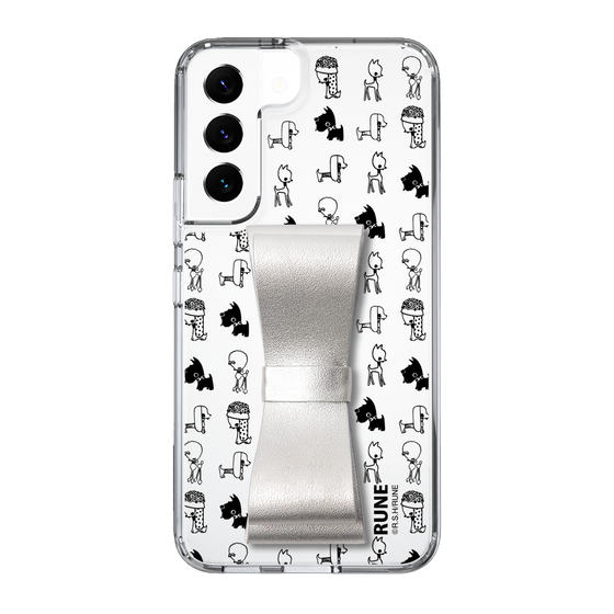 Slim Protection Case - STAND & RING RIBBON Silver［ Rune Naito - RUNE Animal Dog ］