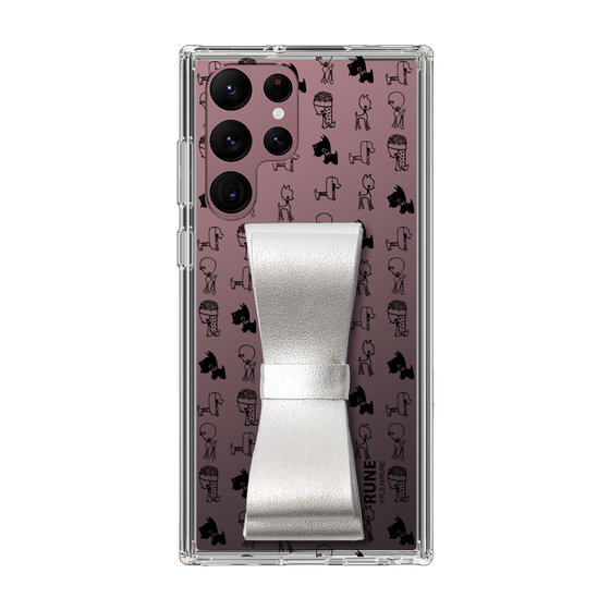 Slim Protection Case - STAND & RING RIBBON Silver［ Rune Naito - RUNE Animal Dog ］