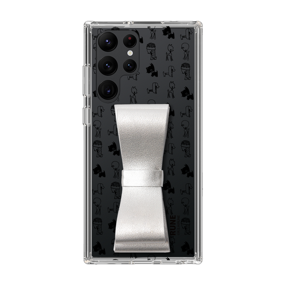 Slim Protection Case - STAND & RING RIBBON Silver［ Rune Naito - RUNE Animal Dog ］